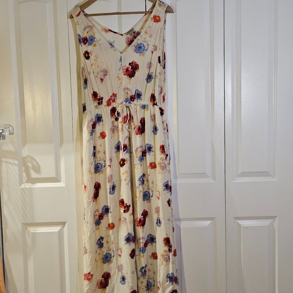 Lucky Brand Women's Dress XL Floral Maxi Cottagecore Feminine MSRP $129